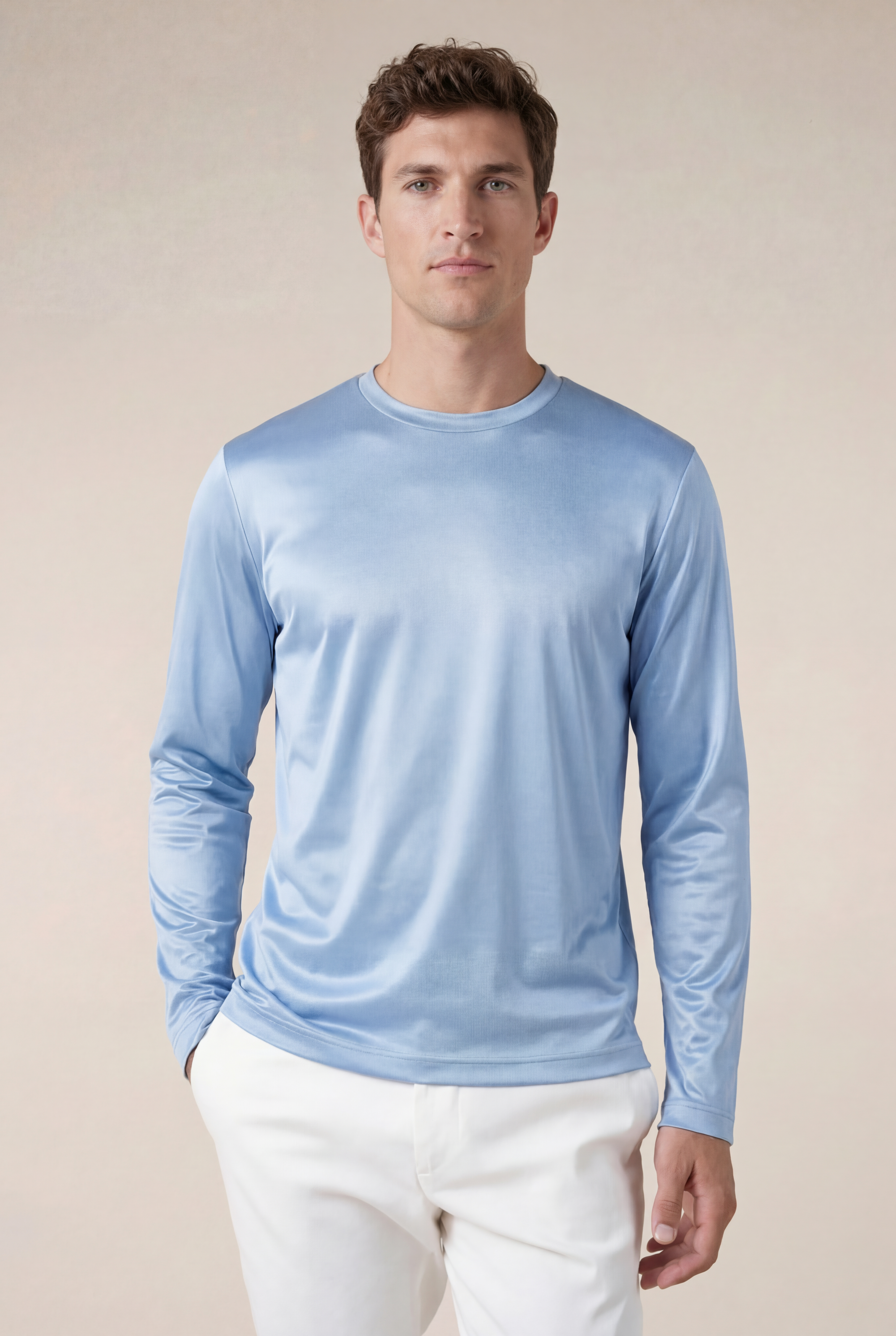 Portofino Long Sleeve Tee Baby Blue