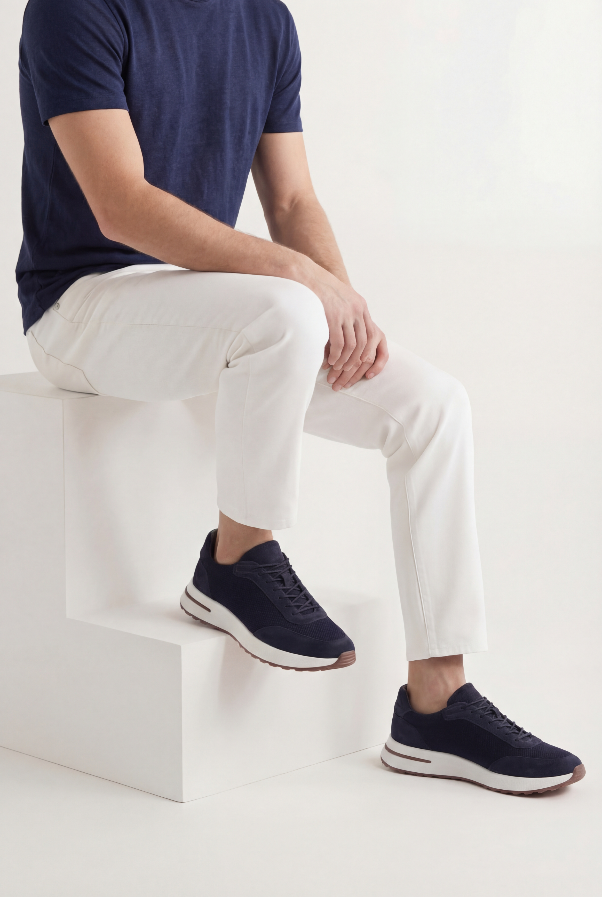 Portofino Trainer Suede Navy Blue