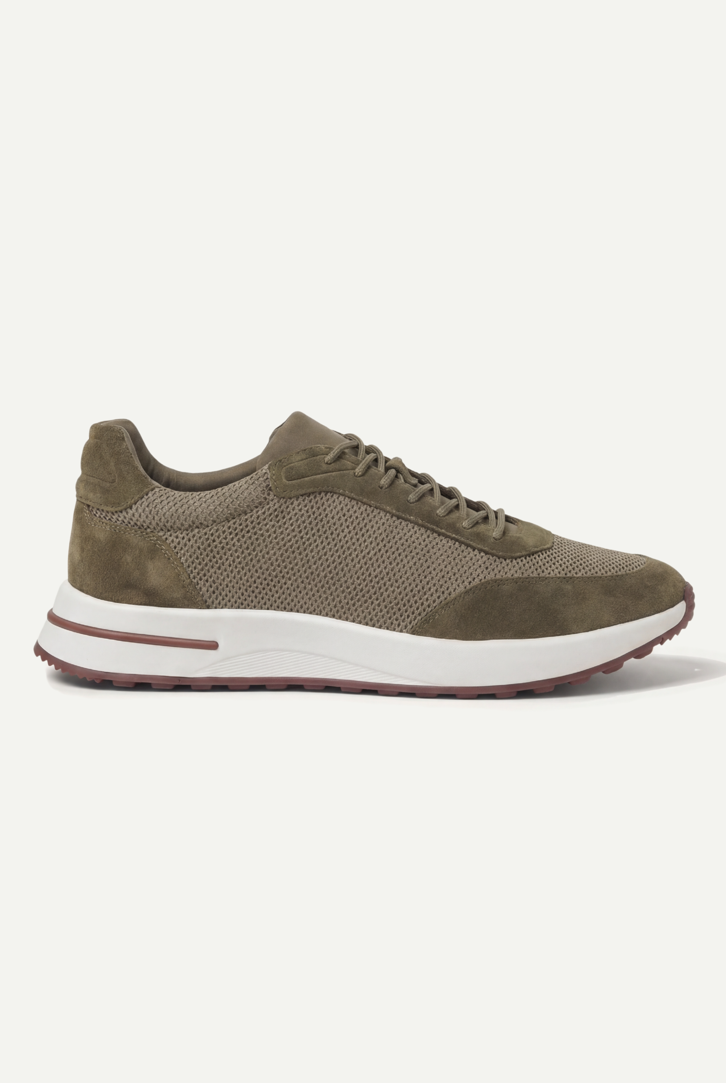 Portofino Trainer Suede Olive Green