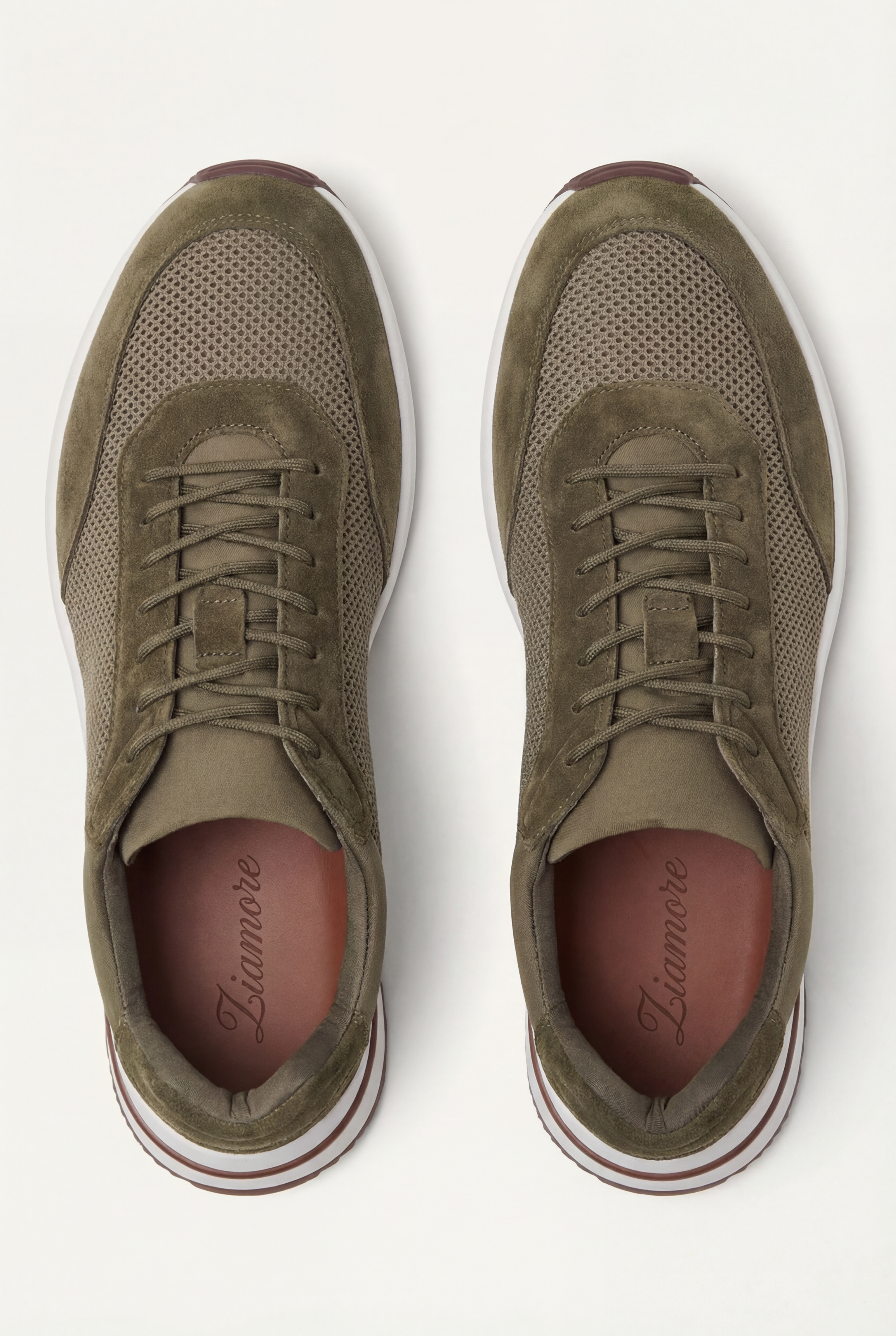Portofino Trainer Suede Olive Green
