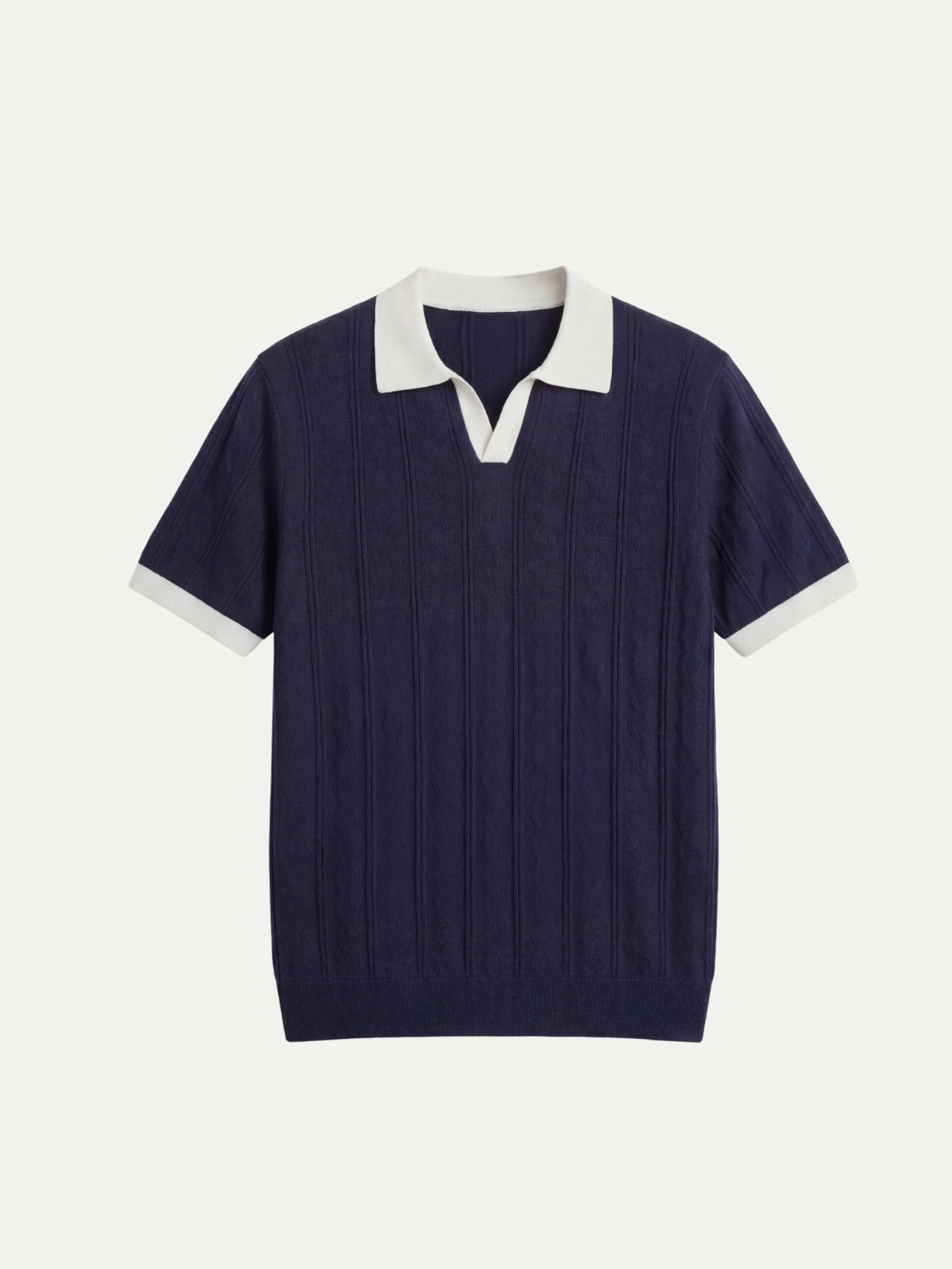 Cabo Knit Polo Navy
