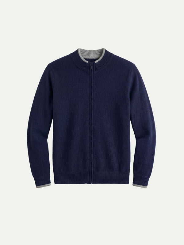 Bellagio Full-Zip Knit Navy