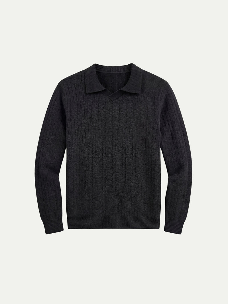 Milano Knit Polo Black