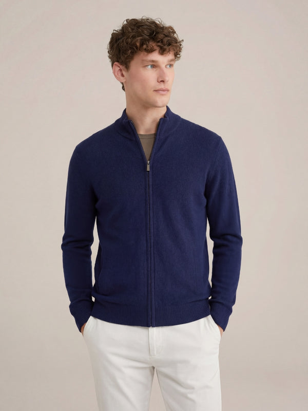Ponza Full-Zip Knit Navy