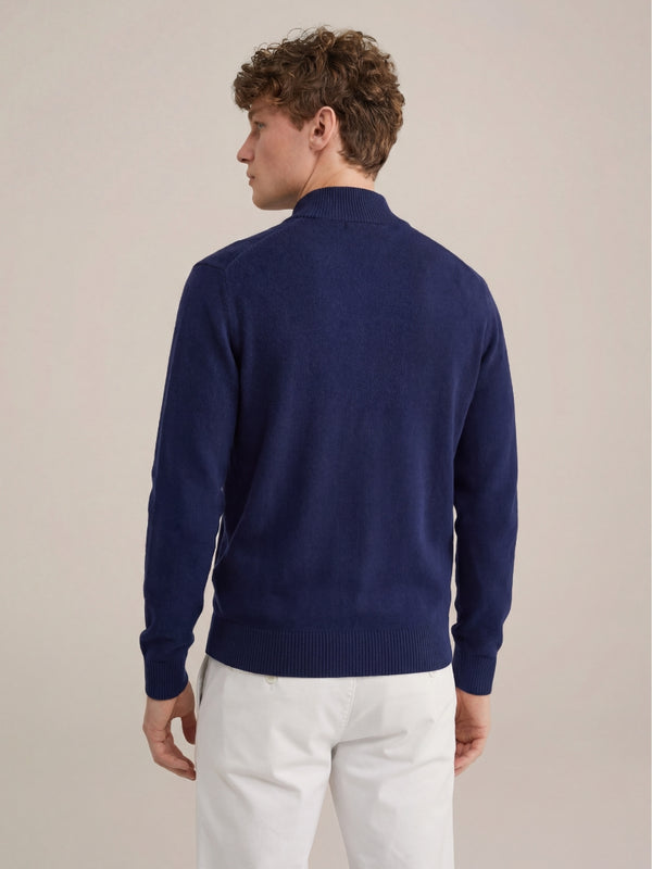 Ponza Full-Zip Knit Navy
