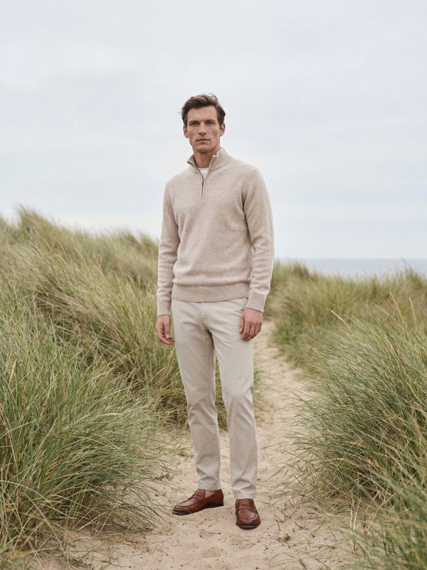 Panarea Half-Zip Knit Beige