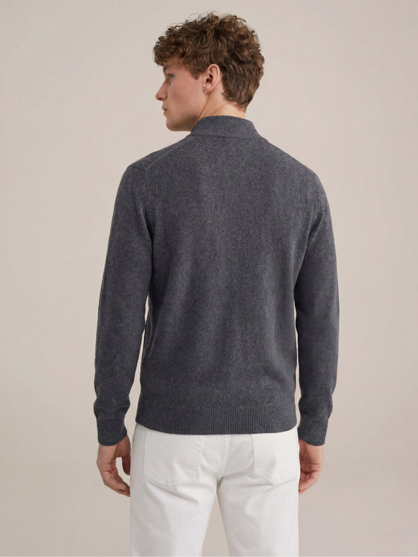 Ponza Full-Zip Knit Dark Grey