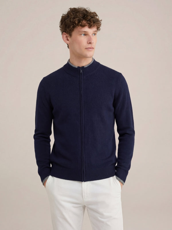 Bellagio Full-Zip Knit Navy