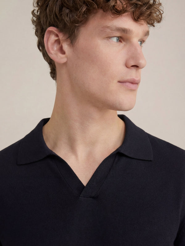 Venturi Knit Polo Black