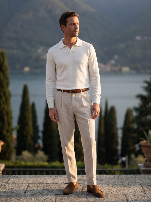 Venturi Knit Polo White