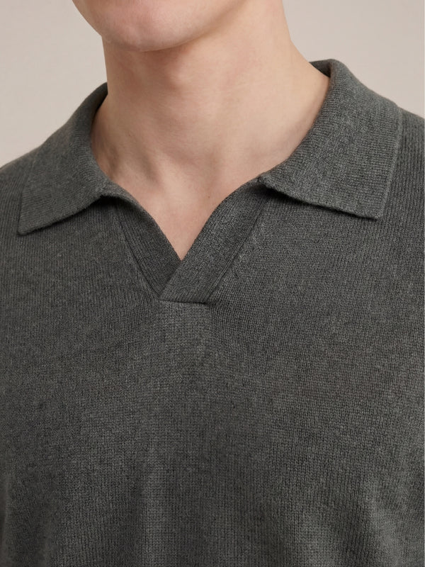Venturi Knit Polo Dark Grey