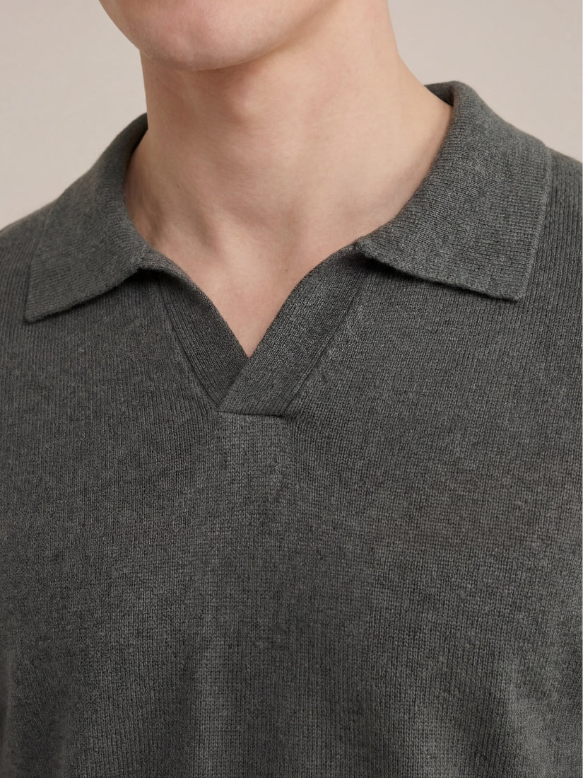 Venturi Knit Polo Dark Grey