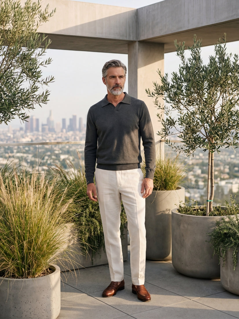 Venturi Knit Polo Dark Grey