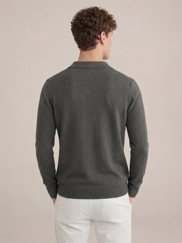 Venturi Knit Polo Dark Grey