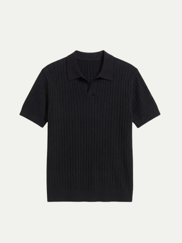 Capri Knit Polo Black