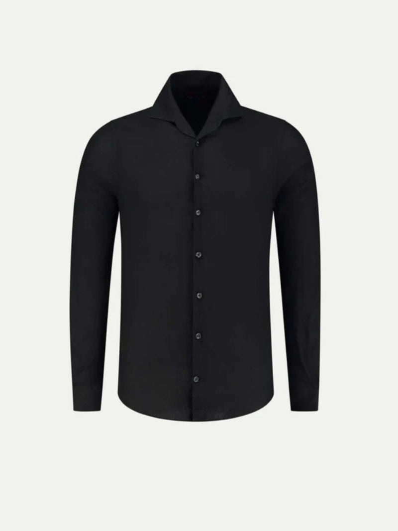 Linen Seaside Shirt Black