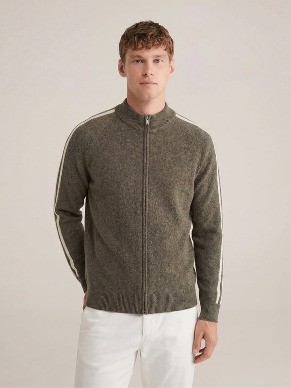 Monza Full-Zip Knit Green