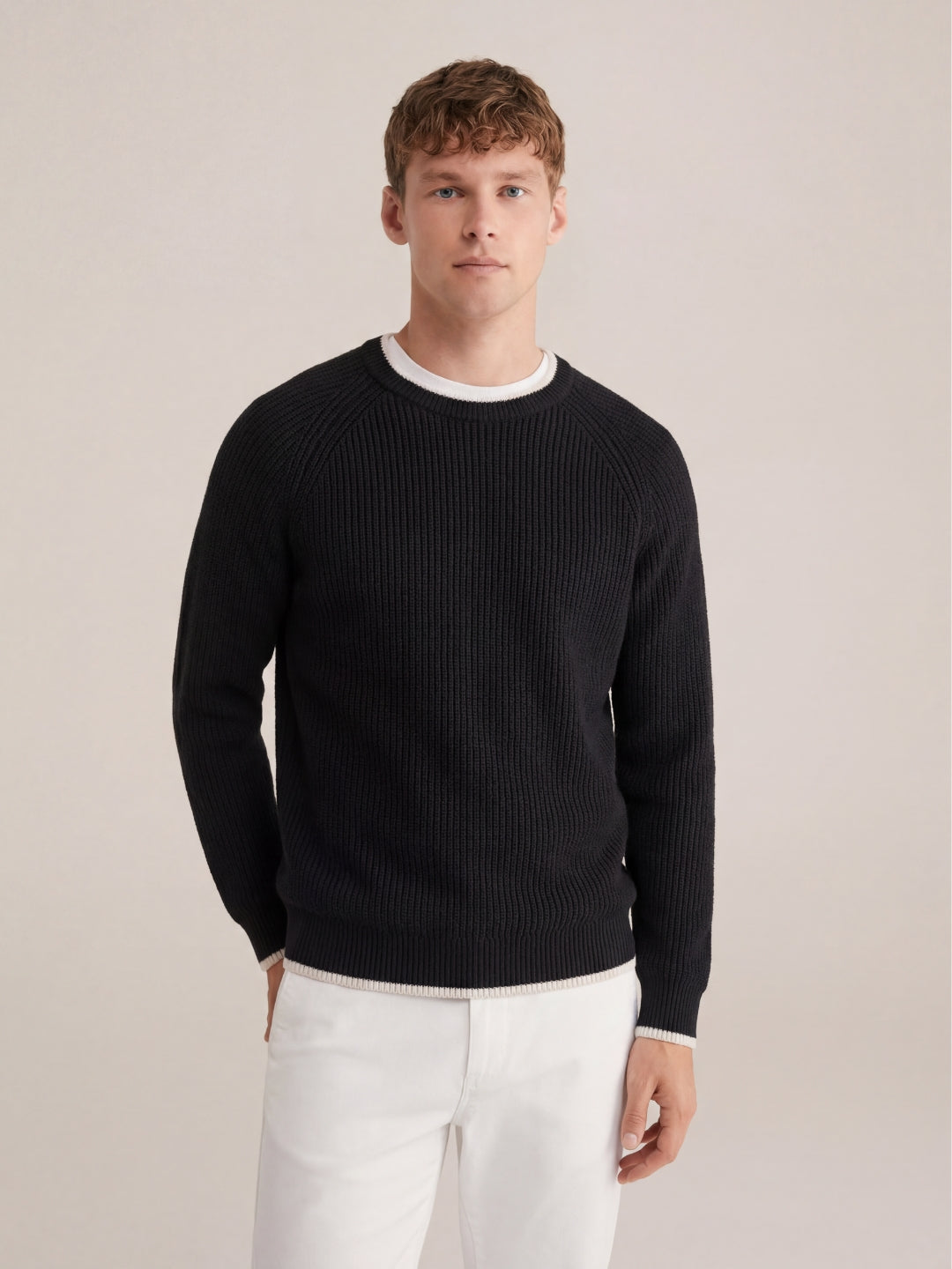 Versilia Textured Crew Black