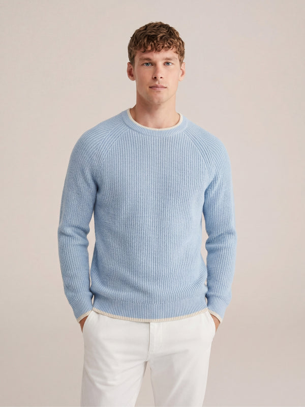 Versilia Textured Crew Blue