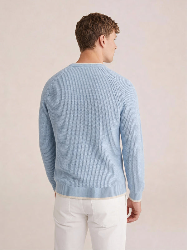 Versilia Textured Crew Blue