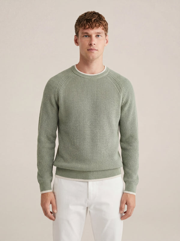 Versilia Textured Crew Green