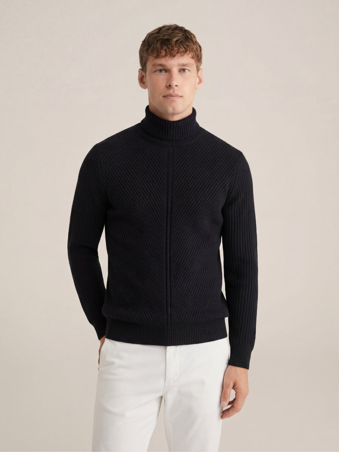 Taormina Wool Turtleneck Black