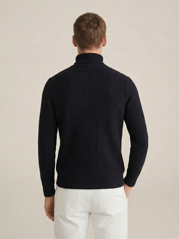 Taormina Wool Turtleneck Black