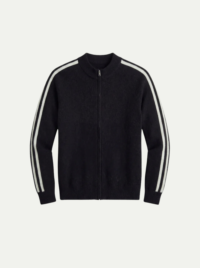 Monza Full-Zip Knit Black
