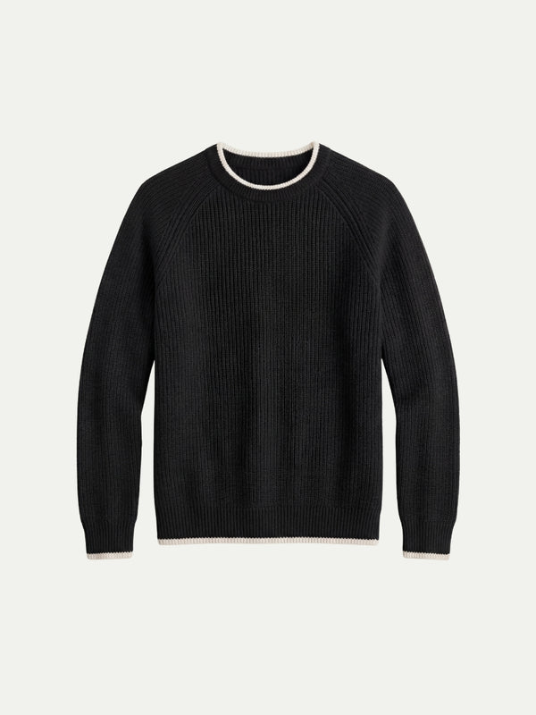 Versilia Textured Crew Black