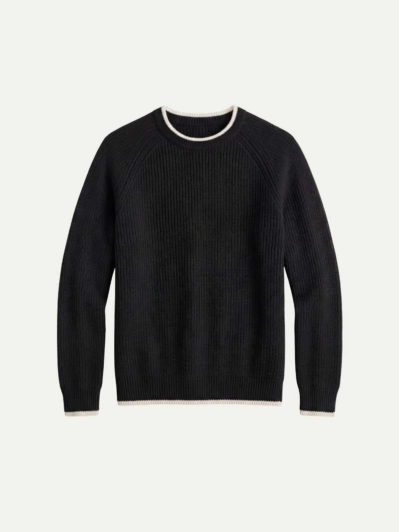 Versilia Textured Crew Black