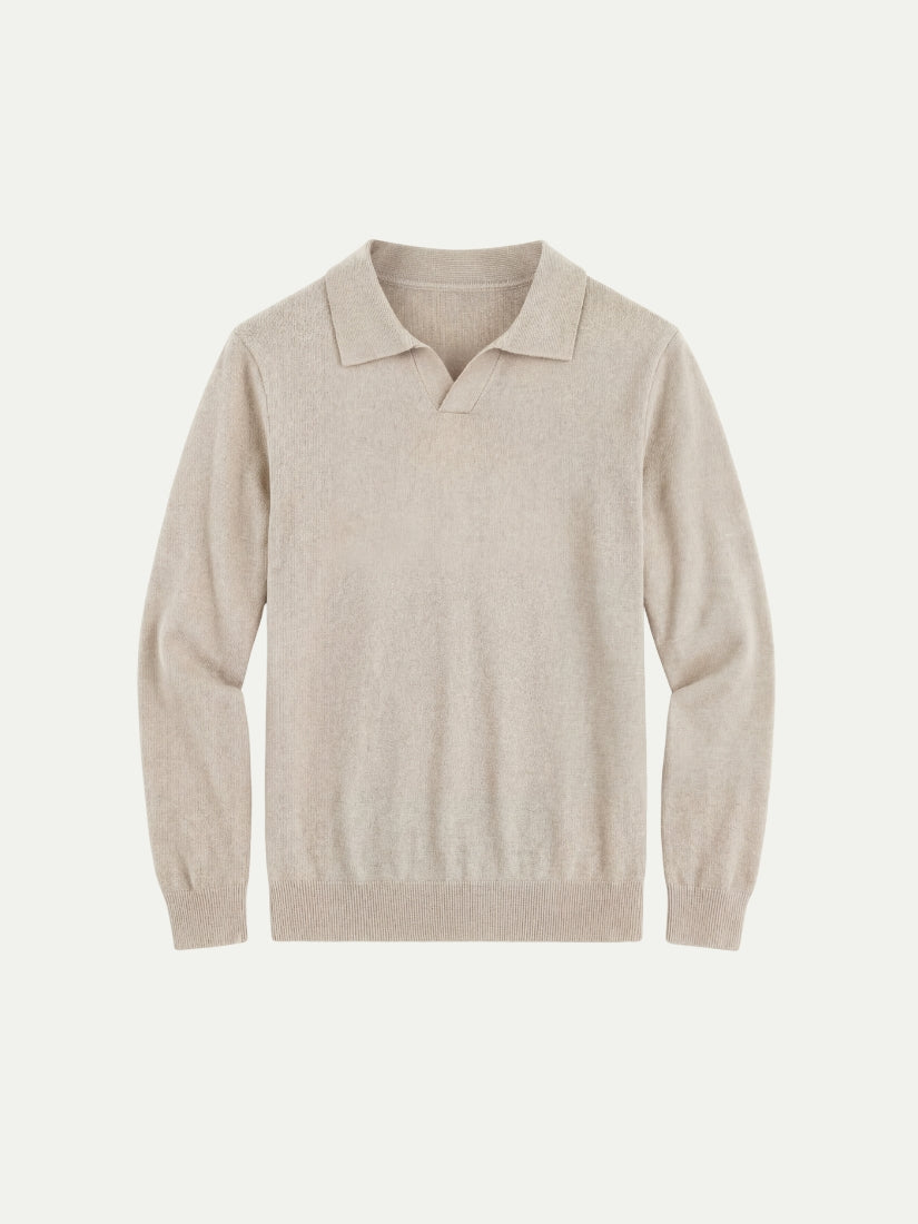 Venturi Knit Polo Beige