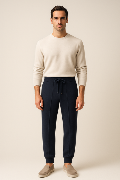 Sartore Cashmere Trousers Navy 1