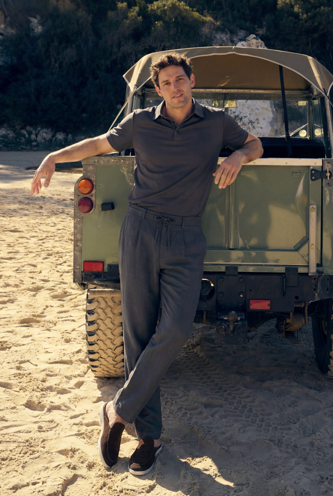 Amalfi Linen Trousers Black