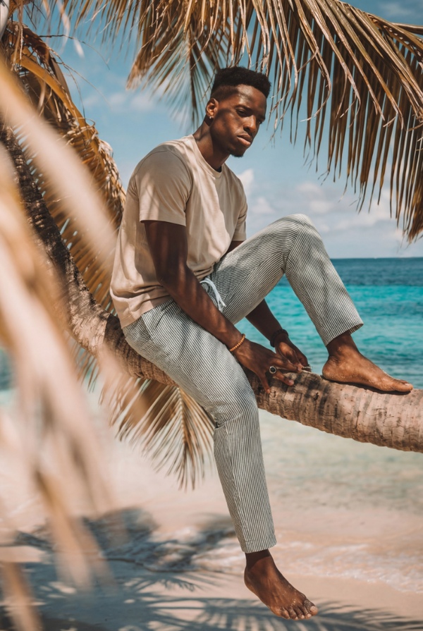 Seersucker Trousers Green