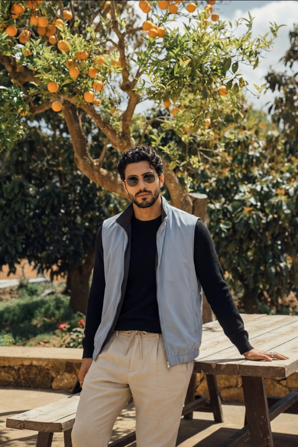 Reversible Bodywarmer Baby Blue