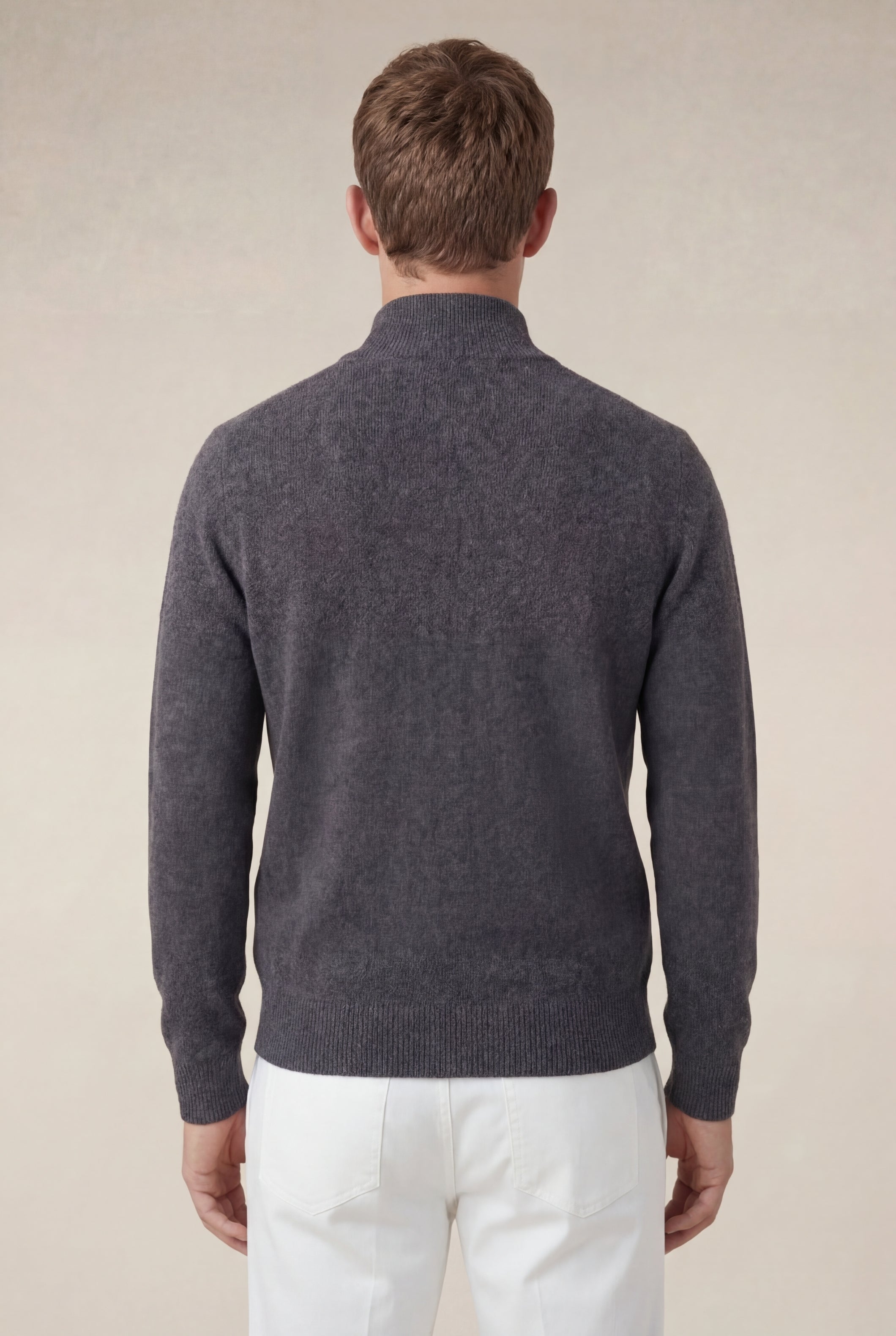 Sorrento Cashmere Full-Zip Knit Black