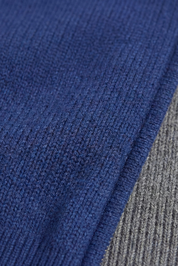 Sorrento Cashmere Full-Zip Knit Blue