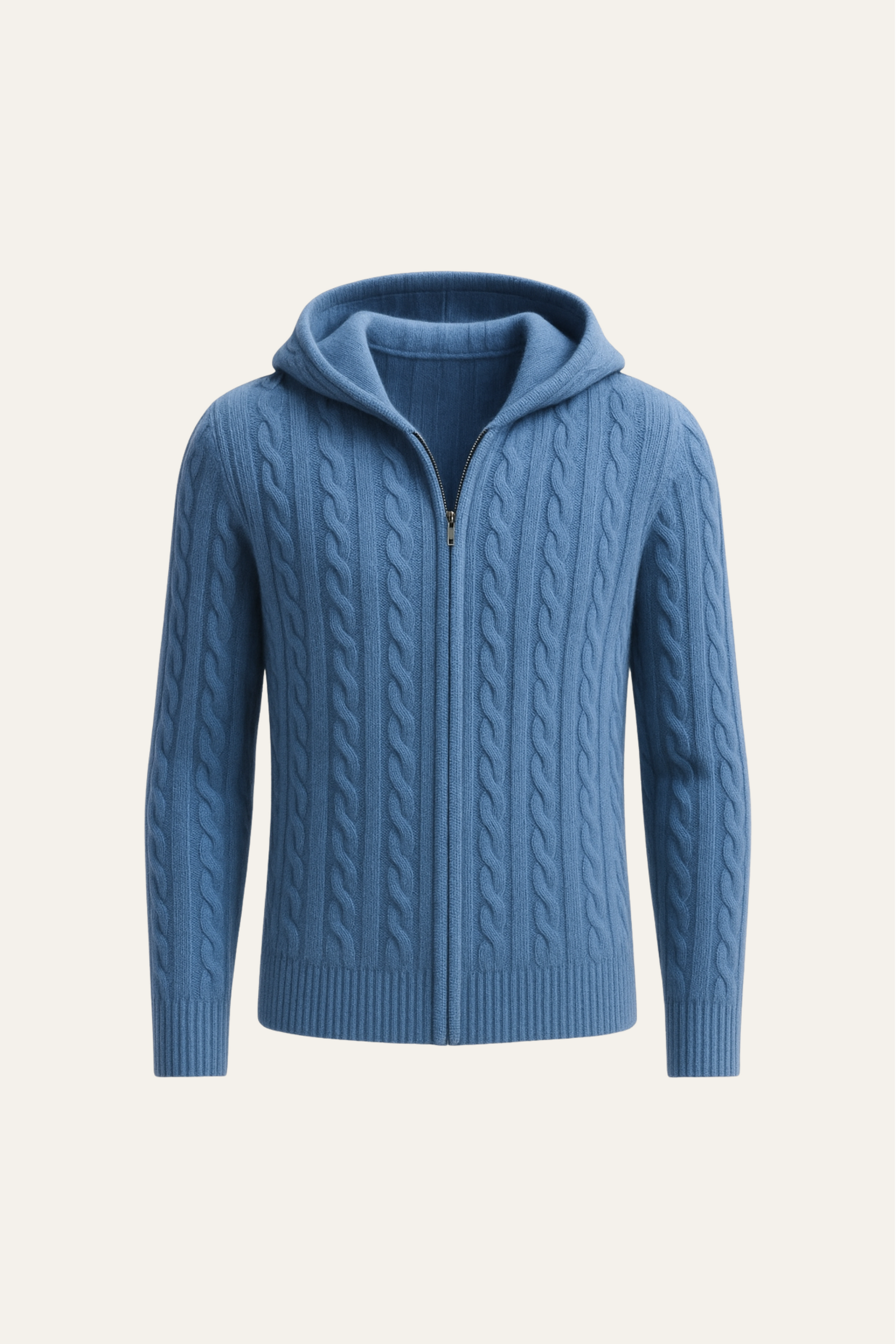 Talieri Hooded Cable Knit Blue 0