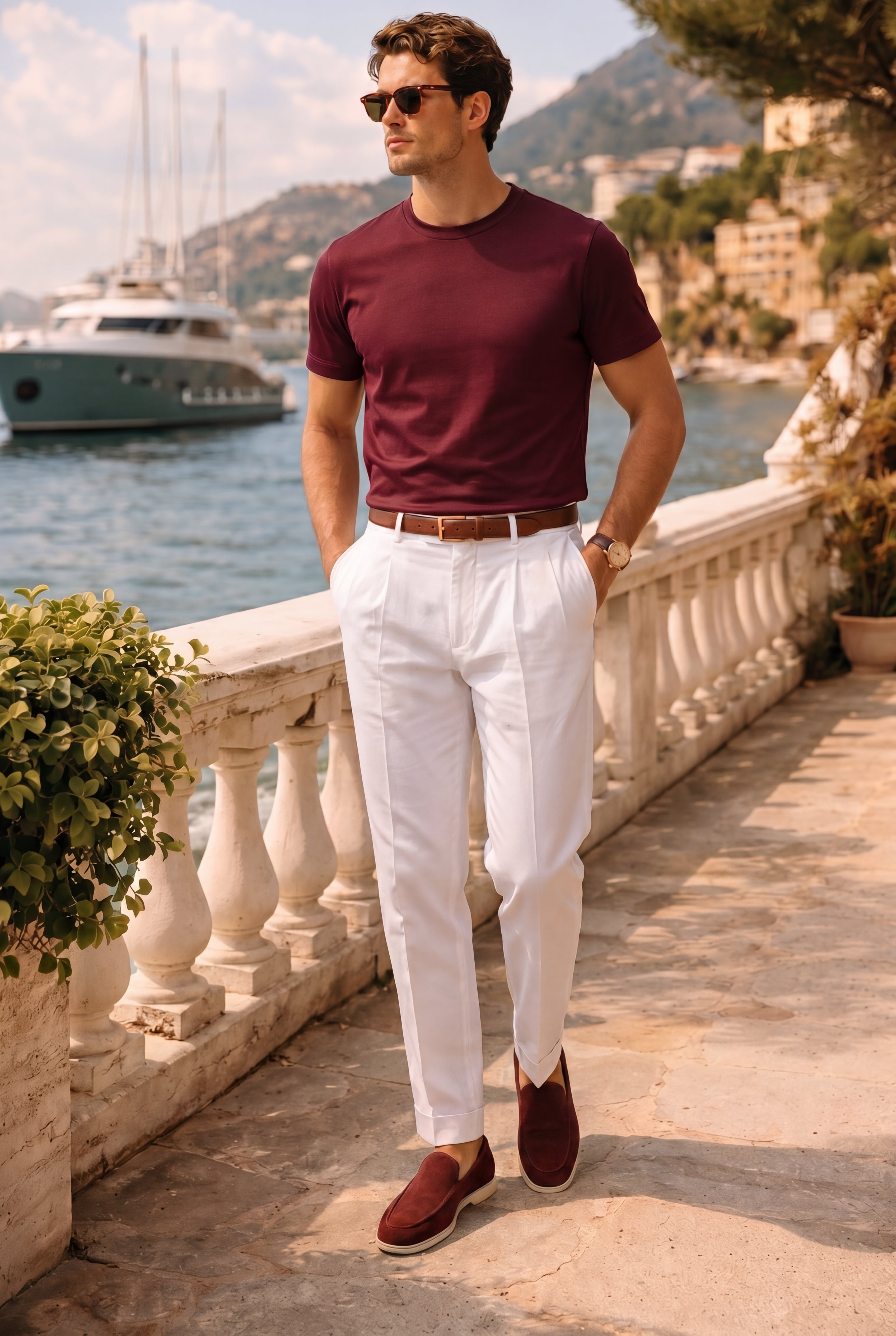 Amalfi Classic Suède Loafer Burgundy