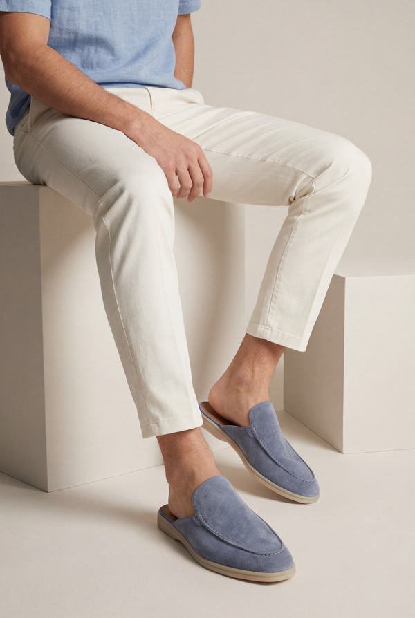 Yacht Suède Mule Baby Blue