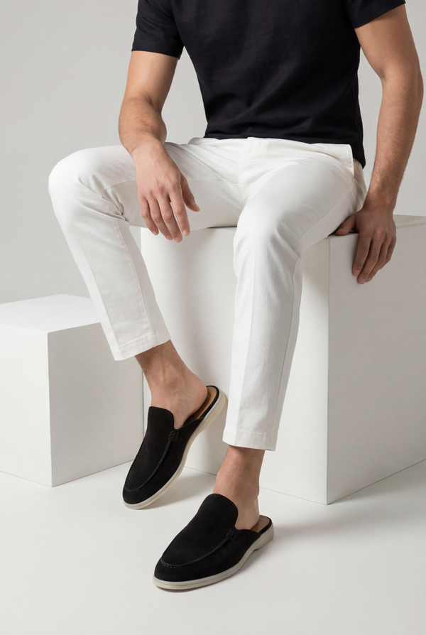 Yacht Suède Mule Black