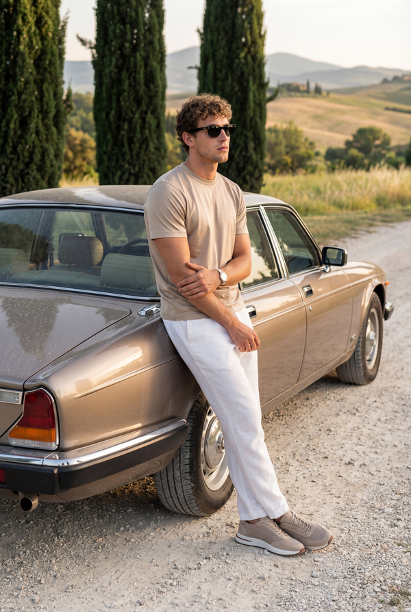 Portofino Trainer Suede Beige