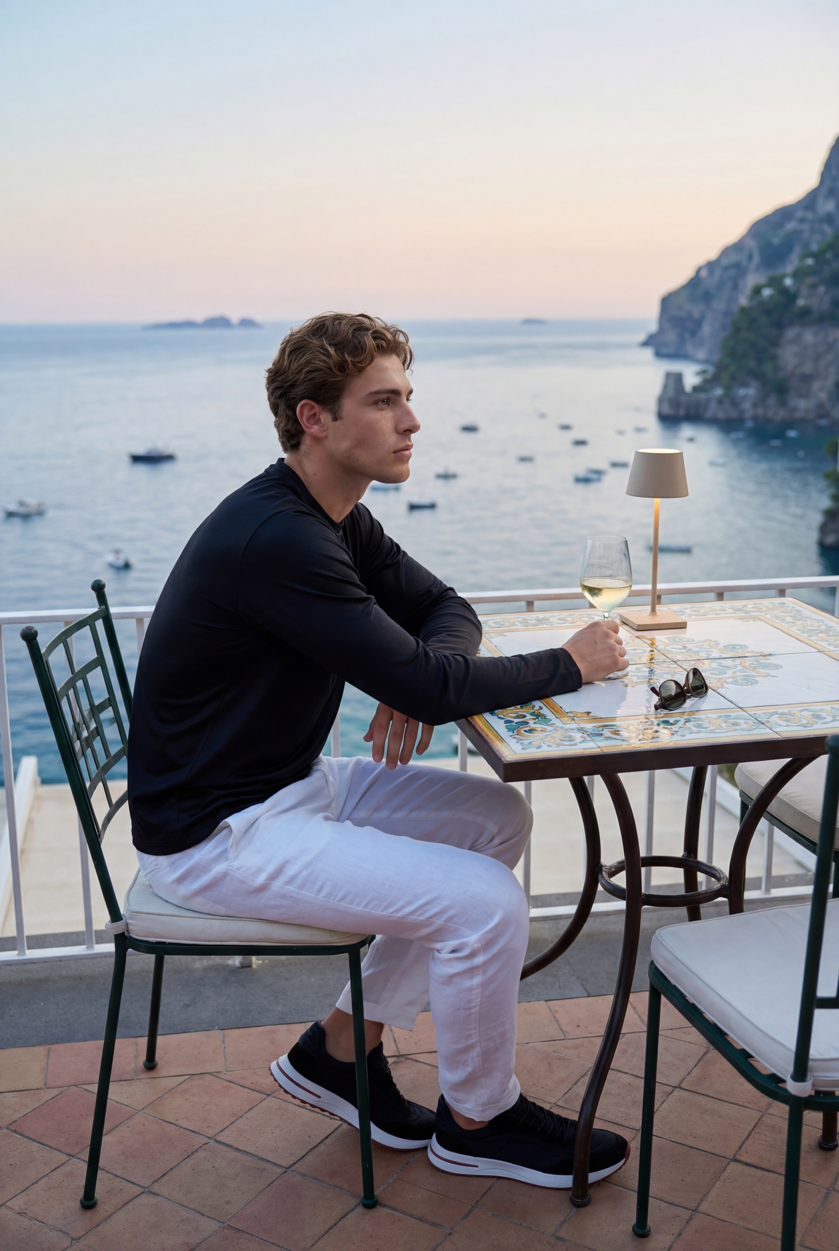 Portofino Long Sleeve Tee Black