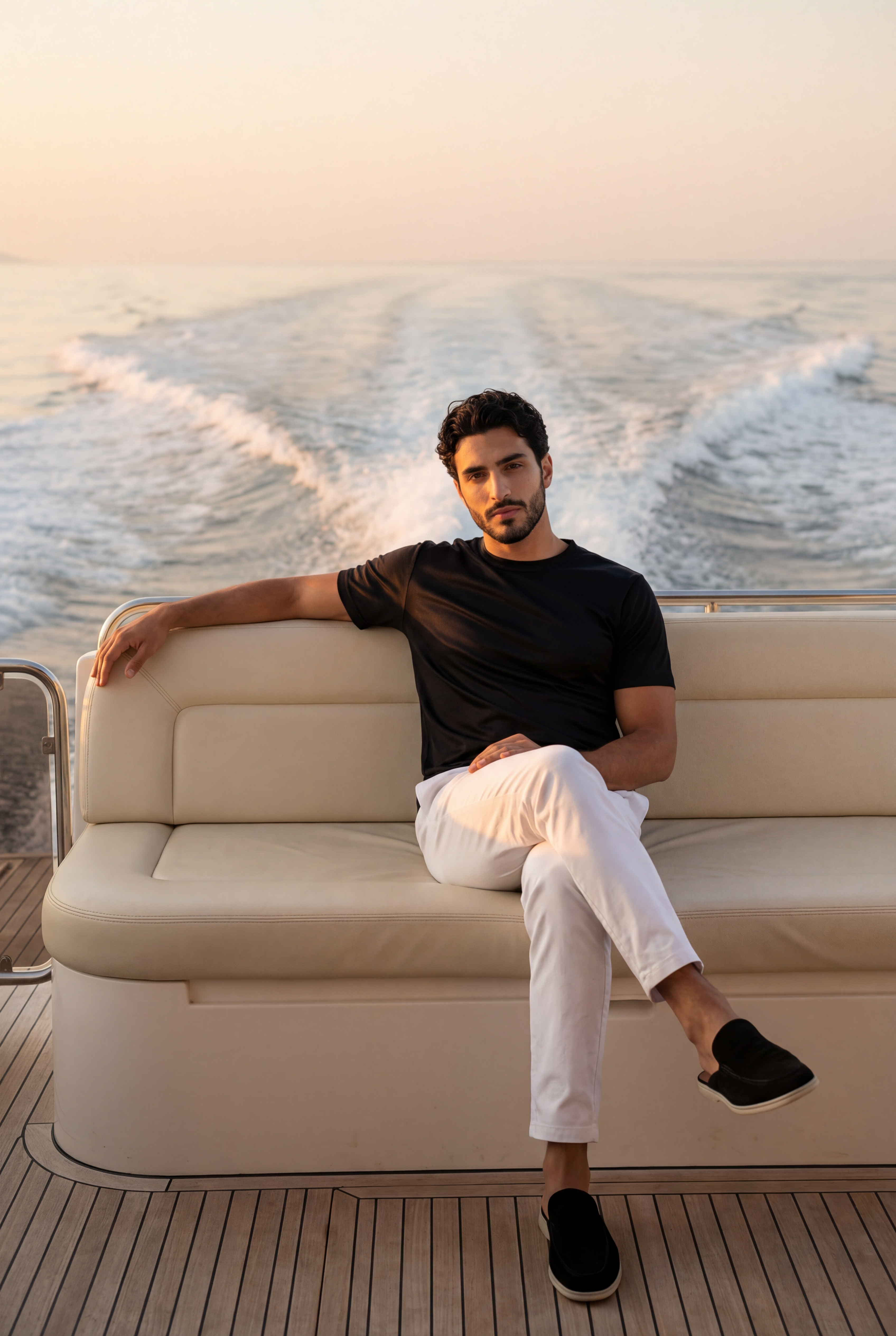 Yacht Suède Mule Black