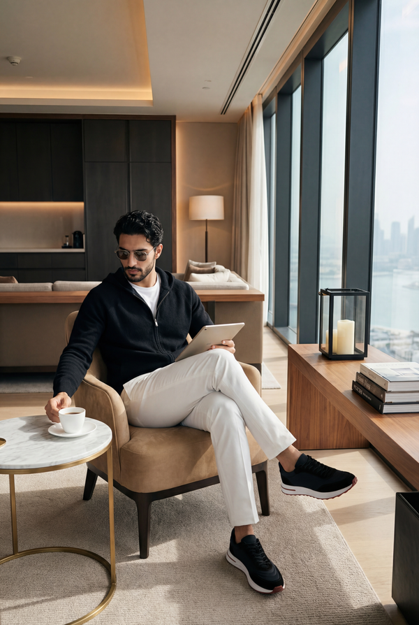 Cortina Cashmere Zip Hoodie Black