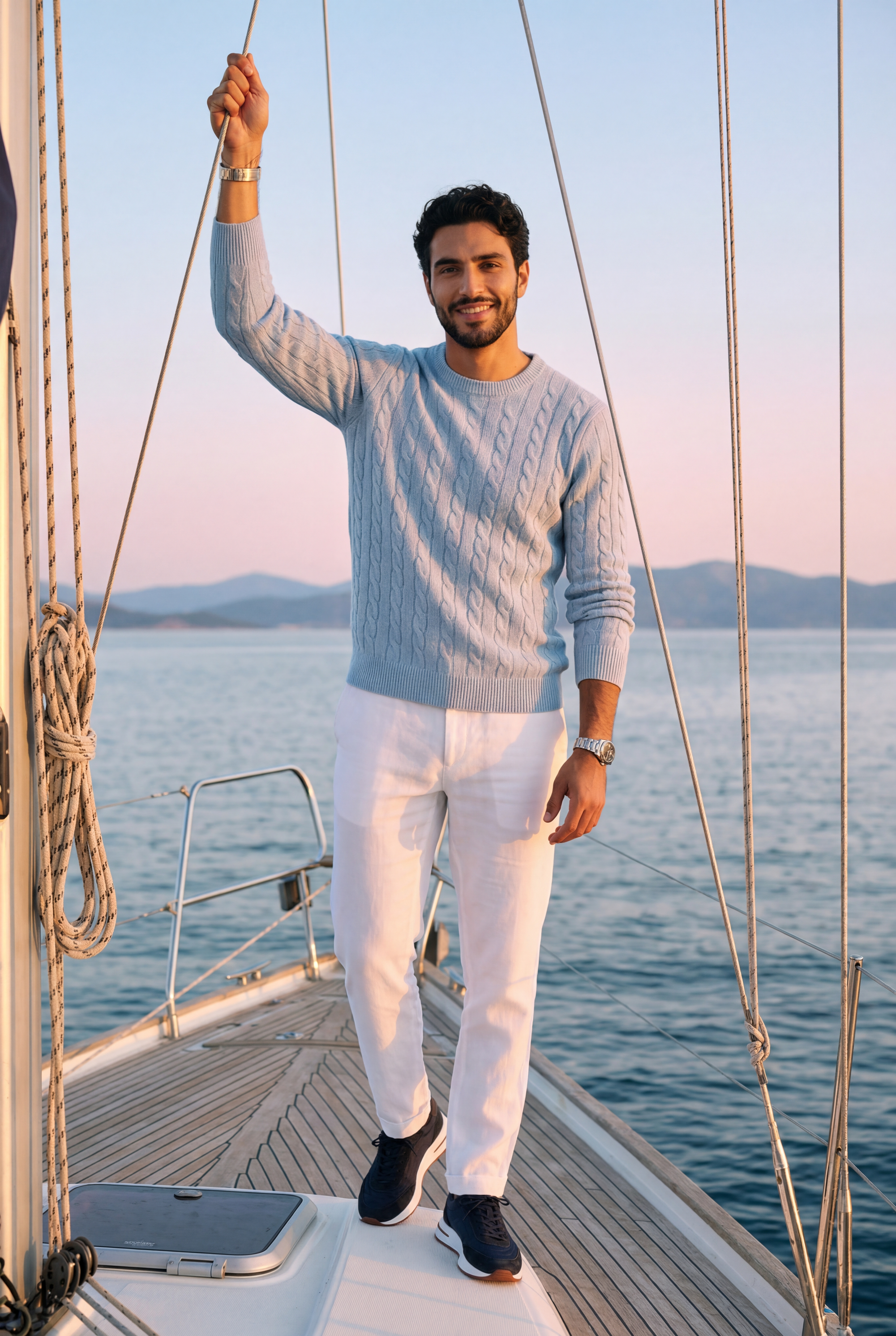 Como Cashmere Knit Baby Blue