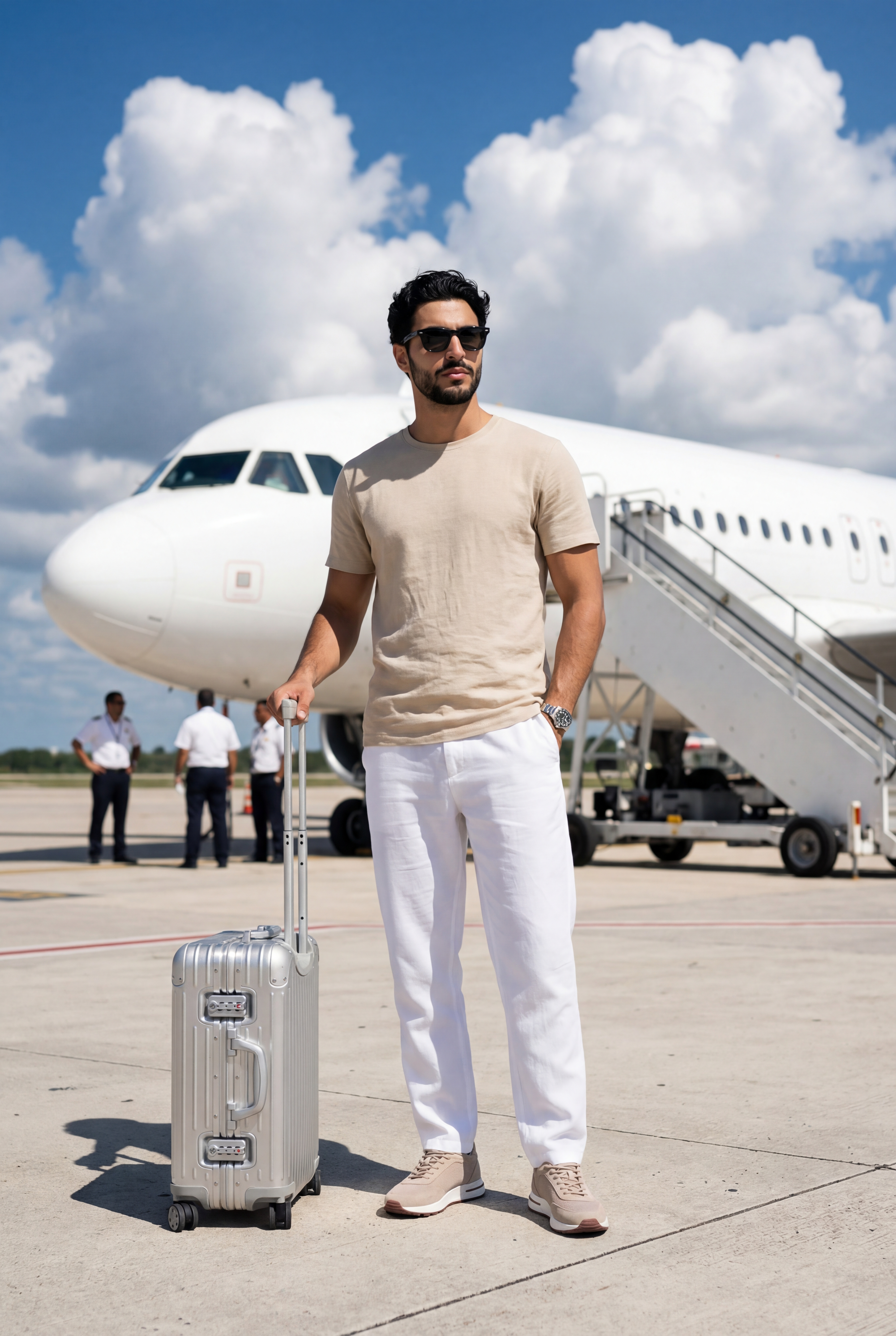 Amalfi Linen Tee Beige