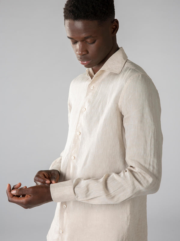 Linen Seaside Shirt Sand