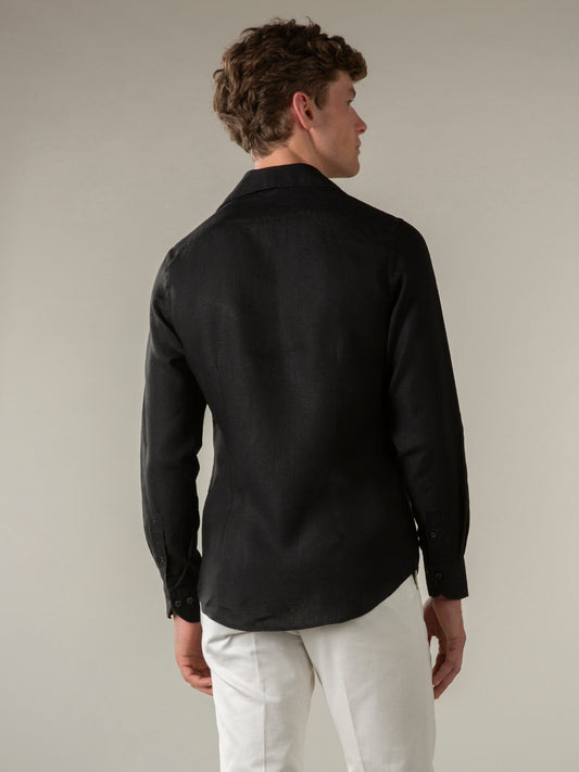 Linen Seaside Shirt Black