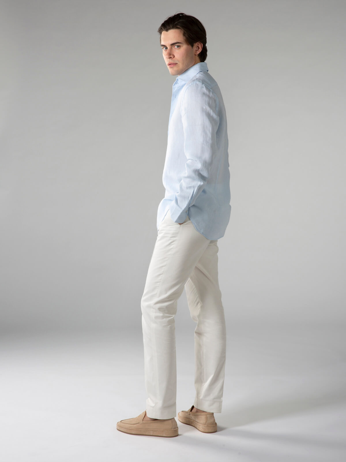 Linen Seaside Shirt Light Blue